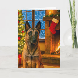 Belgian Malinois Holiday Card  Feiertagskarte