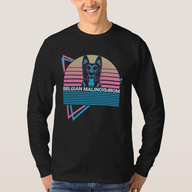 Belgian Malinois Retro Belgian Malinois Mom T-Shirt (Vorderseite)