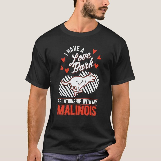 Belgian Malinois Valentine's Day Meleche Herder Ma T-Shirt (Vorderseite)