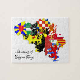 Belgian Provinces Flags Map, Belgium, Educational Puzzle