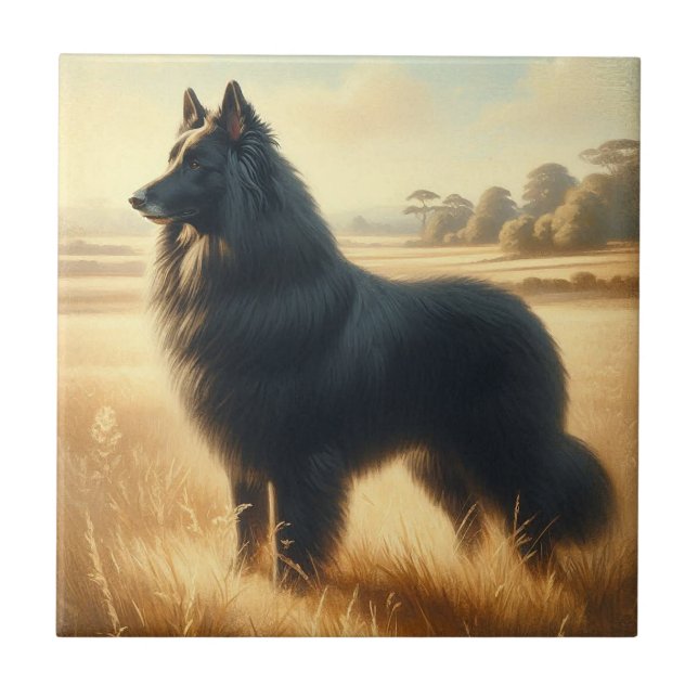 Belgian Sheepdog Fliese (Vorderseite)