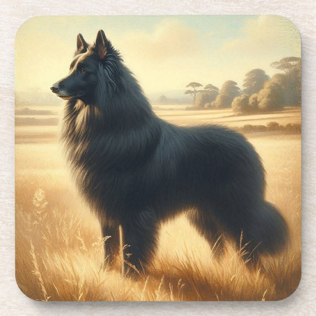 Belgian Sheepdog Getränkeuntersetzer (Vorderseite)