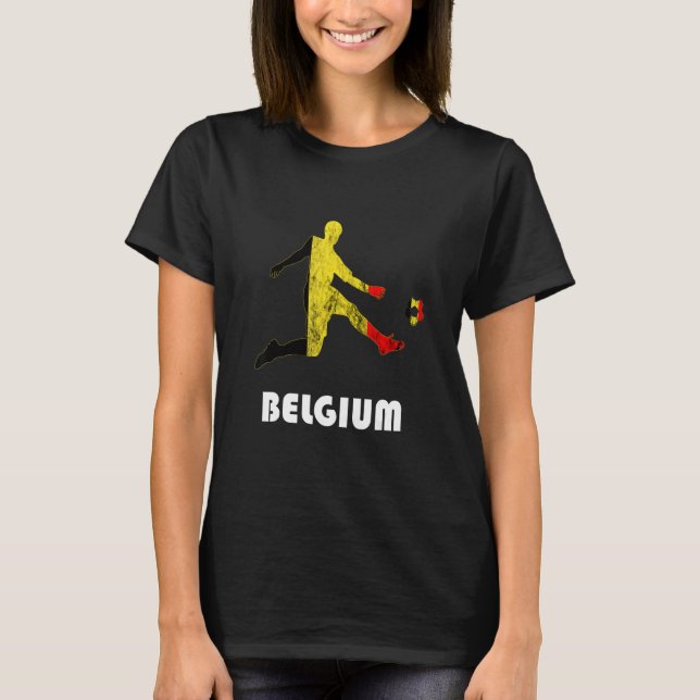 Belgian Soccer Player Belgique Belgium Belgian Fla T-Shirt (Vorderseite)