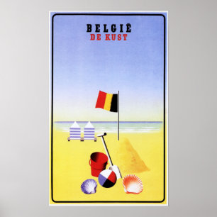 BELGIE DE KUST Belgien Küste Sandstrände Tourismus Poster