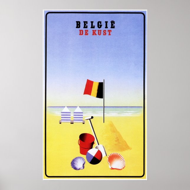 BELGIE DE KUST Belgien Küste Sandstrände Tourismus Poster (Vorne)