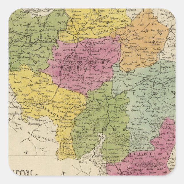 Belgien 2 quadratischer aufkleber (Vorderseite)