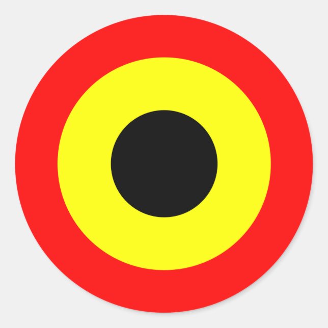 Belgien Air Force Roundel Runder Aufkleber (Vorderseite)