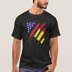 Belgien American Grown Flag USA Patriot Heritage T-Shirt