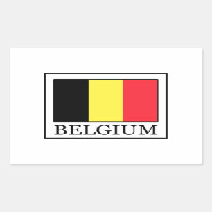 Belgien-Aufkleber Rechteckiger Aufkleber