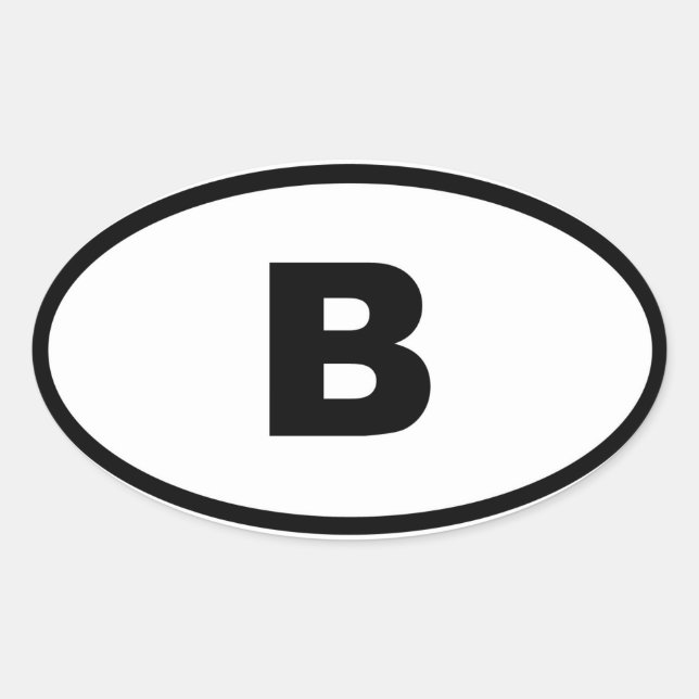 Belgien - B - Europäische Ovaler Aufkleber (Vorderseite)