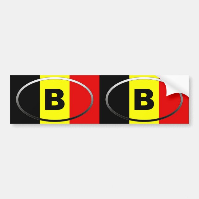Belgien - B - Europäisches Oval Autoaufkleber (Vorne)