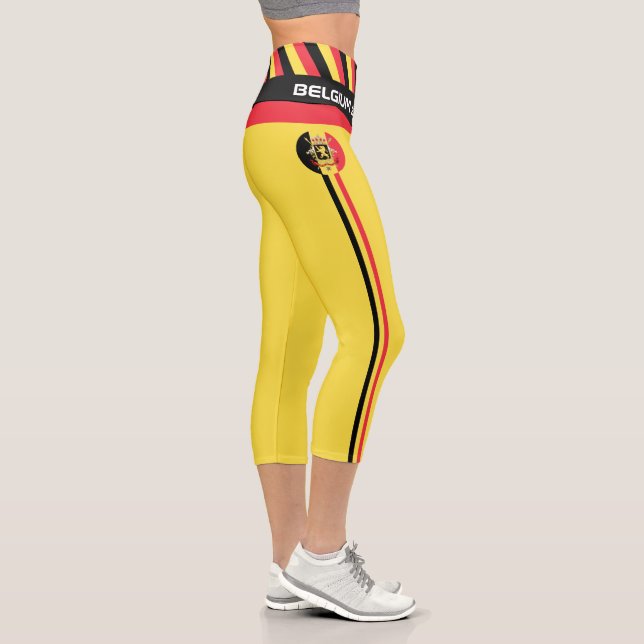Belgien & Belgien Flag Mode, Fitness, Sport Ca Capri Leggings (Rechts)