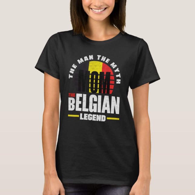 Belgien Belgien Flaggenmutter T-Shirt (Vorderseite)