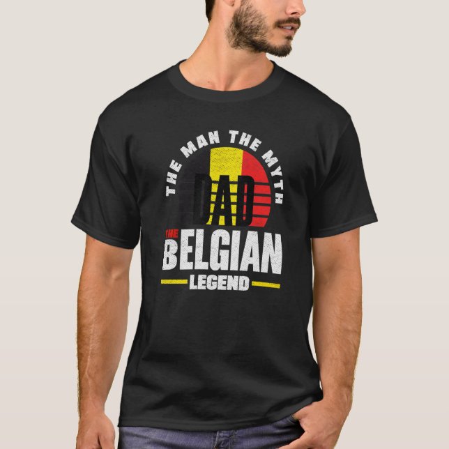 Belgien Belgien Flaggenvater T-Shirt (Vorderseite)
