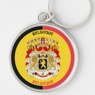 Belgien Belgique Wappen Kreisform Schlüsselanhänger