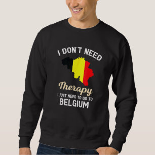 Belgien - Belgische Flag-Karte Reisewohnung Sweatshirt
