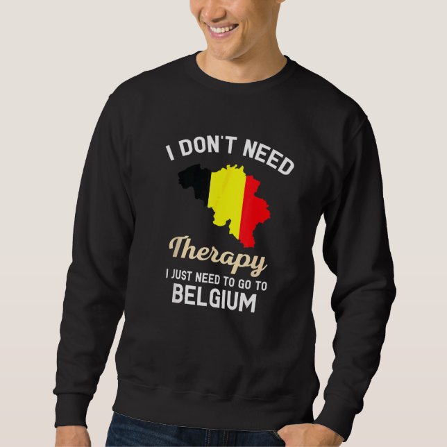 Belgien - Belgische Flag-Karte Reisewohnung Sweatshirt (Vorderseite)
