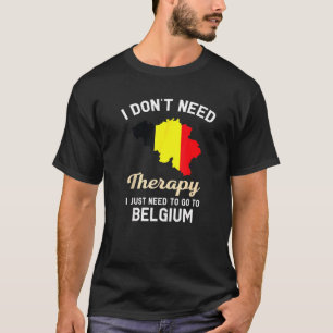 Belgien - Belgische Flag-Karte Reisewohnung T-Shirt