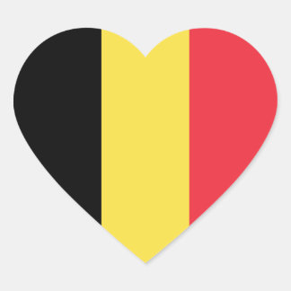Belgien/belgische Flagge Herz-Aufkleber