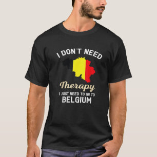 Belgien Belgische Flagge Karte Reise Beruf T-Shirt