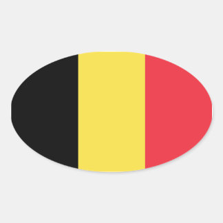 Belgien/belgische Flagge Ovaler Aufkleber