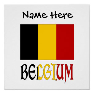 Belgien Belgische Flagge Personalisiert  Poster