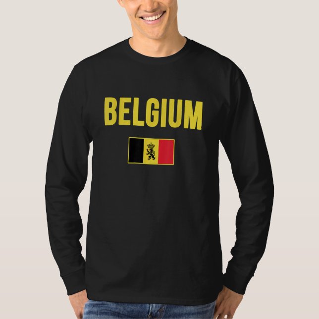 Belgien Belgische Flagge Souvenir Belgie T-Shirt (Vorderseite)
