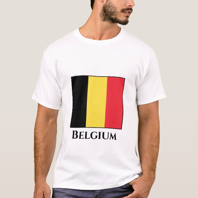 Belgien (belgische Flagge) T-Shirt (Vorderseite)