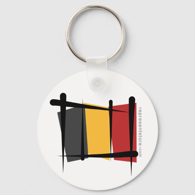 Belgien - Brandflagge Schlüsselanhänger (Vorderseite)