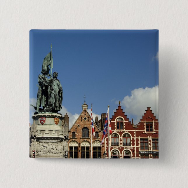 Belgien, Brugge (alias Brug oder Bruge). UNESCO Button (Vorderseite)