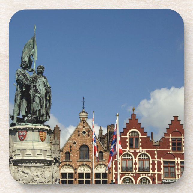 Belgien, Brugge (alias Brug oder Bruge). UNESCO Untersetzer (Vorderseite)