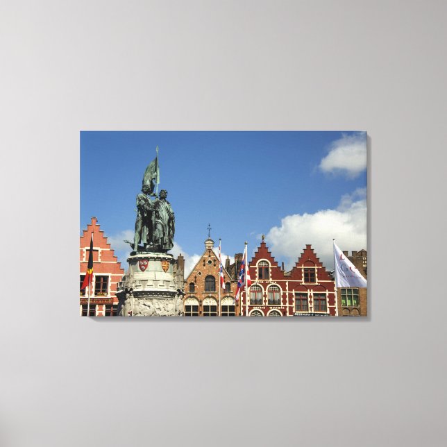 Belgien, Brugge (auch Brug oder Bruge genannt). UN Leinwanddruck (Vorderseite)