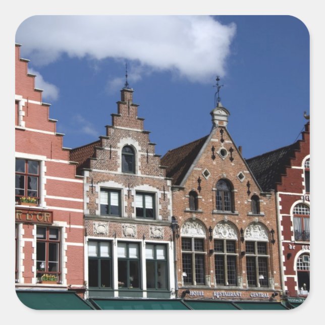 Belgien, Brugge (auch Brug oder Bruge genannt). UN Quadratischer Aufkleber (Vorderseite)