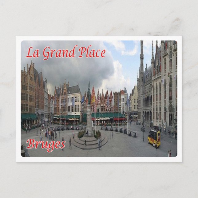 Belgien - Brügge - La Grand Place - Postkarte (Vorderseite)