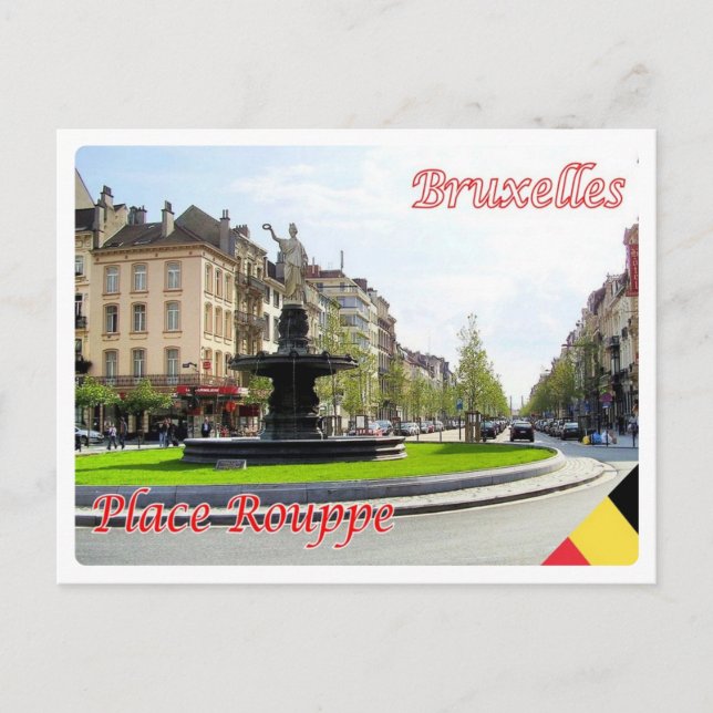 Belgien - Brüssel - Place Rouppe - Postkarte (Vorderseite)