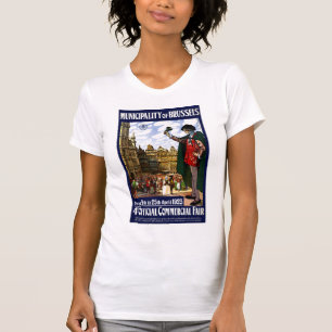 Belgien Brüssel Vintage-Messeplakat Restauriert T-Shirt