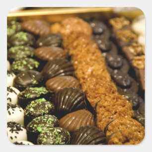 Belgien, Brüssel. Weltberühmtes Belgien Quadratischer Aufkleber