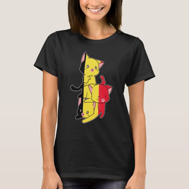 Belgien Cats Belgien Belgien Belgien T-Shirt (Vorderseite)