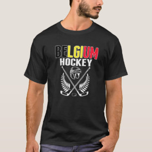 Belgien Eishockeyfans stolz belgisches Hockeyteam T-Shirt