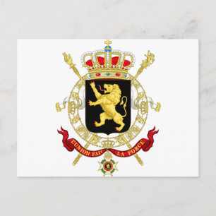 Belgien Emblem Coat of Arms - Armoiries Belgien Postkarte