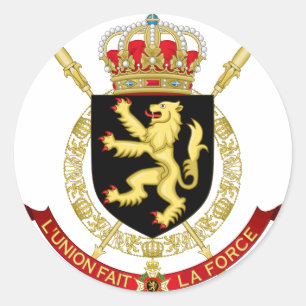 Belgien-Emblem Runder Aufkleber