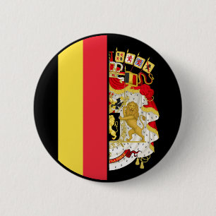 Belgien - Fahne und Wappen - Patriotik Button
