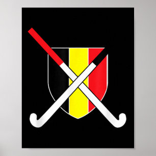 Belgien Feldhockey Be Belgique Clic Flagge Tee  Poster
