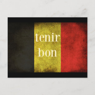 Belgien Flag 2016 Tribut Postkarte