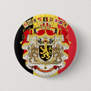 Belgien Flag & COA Button