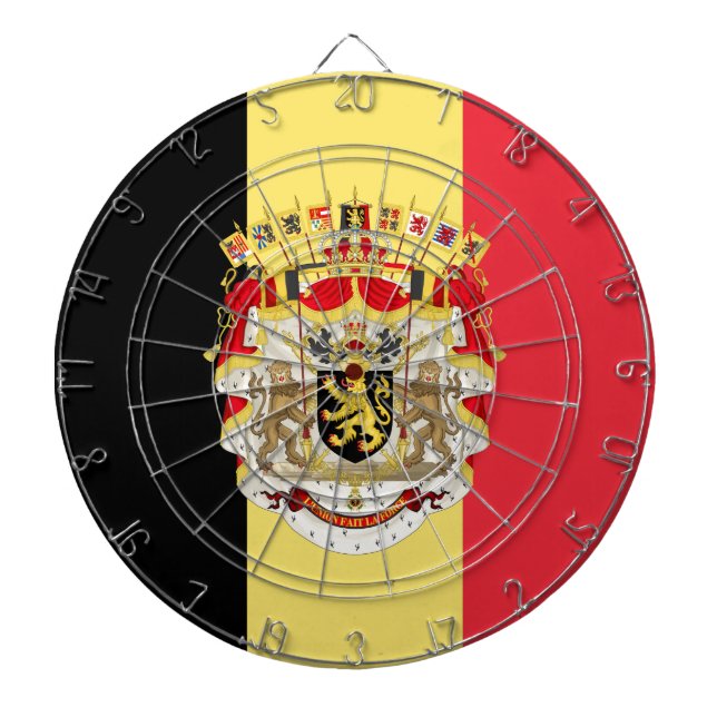 Belgien Flag & COA Dartscheibe (vorne)