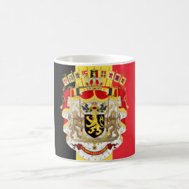 Belgien Flag & COA Tasse