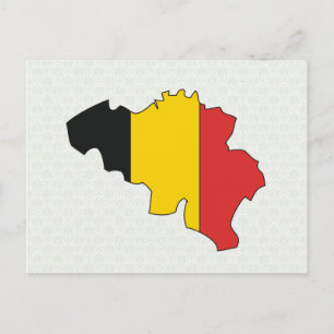Belgien Flag Karte