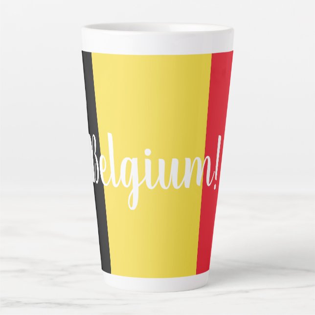 Belgien - Flag und Text Milchtasse (Vorderseite)