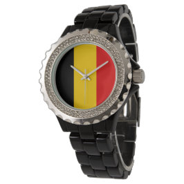 Belgien-Flagge Armbanduhr